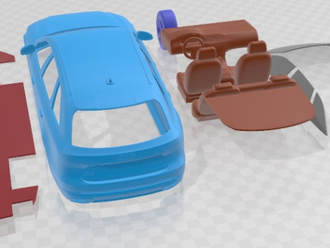 Audi A4 Avant 2019 Printable Car Modelo de Impressão 3D