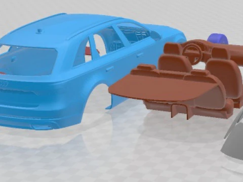 Audi A4 Avant 2019 Printable Car 3D Print Model