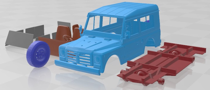 Fiat Campagnola Station Wagon 1987 Printable Car 3D 프린트 모델 .c4d .max .obj .3ds .fbx .stl .blend 