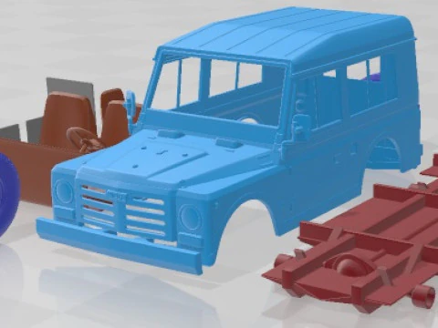 Fiat Campagnola Station Wagon 1987 Printable Car 3D Print Model