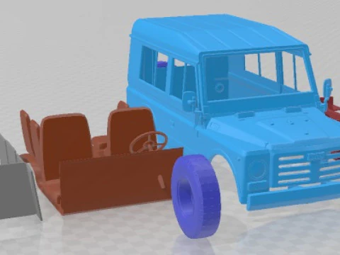 Fiat Campagnola Station Wagon 1987 Printable Car 3D Print Model