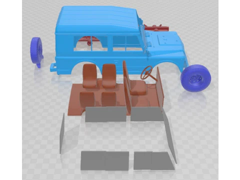 Fiat Campagnola Station Wagon 1987 Printable Car 3D Print Model