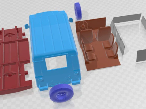Fiat Campagnola Station Wagon 1987 Printable Car 3D Print Model