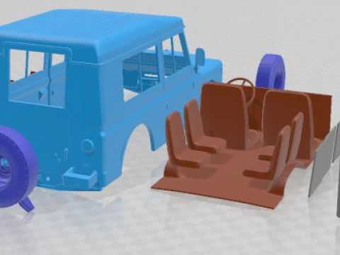Fiat Campagnola Station Wagon 1987 Printable Car 3D Print Model