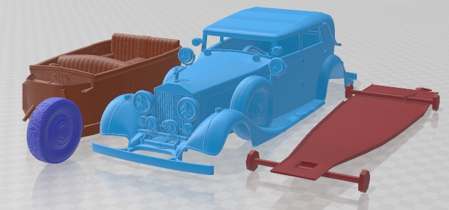 Phantom II Star of India 1934 Printable Car 3D 프린트 모델 .c4d .max .obj .3ds .fbx .stl .blend 