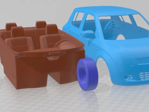 Suzuki Swift 2015 Printable Car 3D Print Model