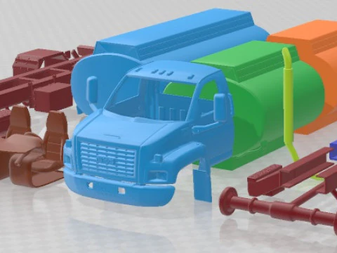 GMC Topkick C8500 Tanker 2004 Printable Truck 3D Print Model