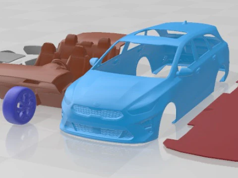 Kia Ceed Sportswagon 2019 Printable Car 3D Print Model