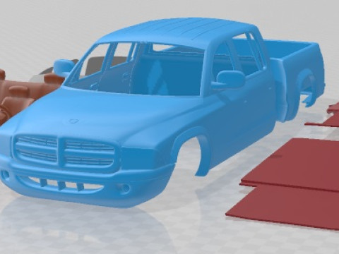 Dodge Dakota Sport Quad Cab 2000 Printable Car 3D Baskı Modeli