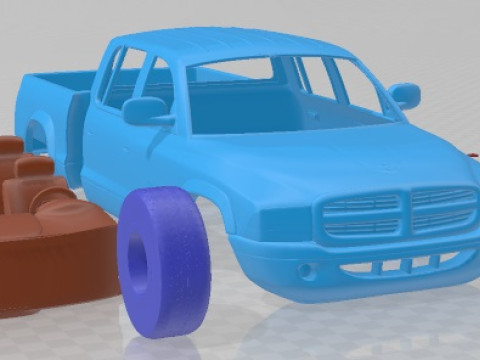 Dodge Dakota Sport Quad Cab 2000 Printable Car 3D Baskı Modeli