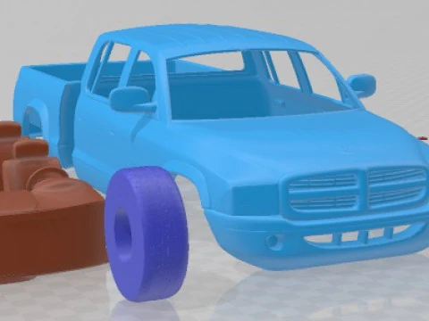 Dodge Dakota Sport Quad Cab 2000 Printable Car 3D Print Model