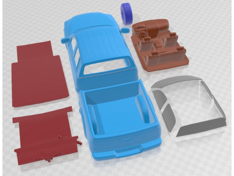 Dodge Dakota Sport Quad Cab 2000 Printable Car 3D Baskı Modeli