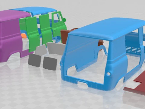 E Series Econoline PanelVan 1961 Printable Van 3D Print Model