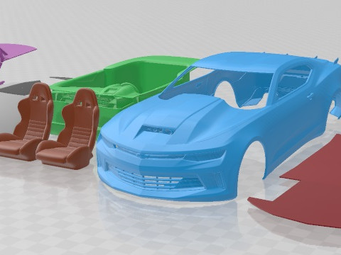 Chevrolet Camaro Copo 2016 Printable Car 3Dプリントモデル