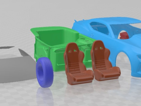 Chevrolet Camaro Copo 2016 Printable Car 3Dプリントモデル