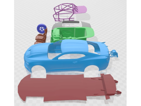 Chevrolet Camaro Copo 2016 Printable Car 3Dプリントモデル