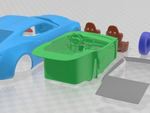 Chevrolet Camaro Copo 2016 Printable Car 3Dプリントモデル