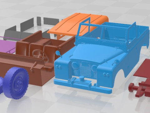 Land Rover Series IIA 88 Pickup 1968 Printable Car 3Dプリントモデル