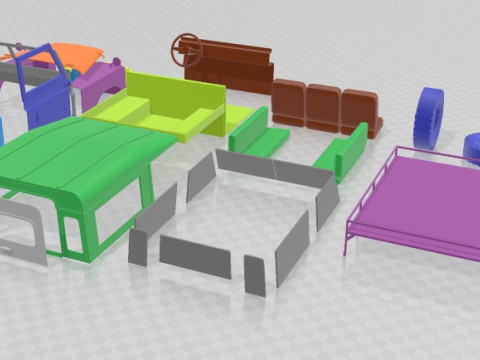 Land Rover Series IIA 88 Pickup 1968 Printable Car 3Dプリントモデル