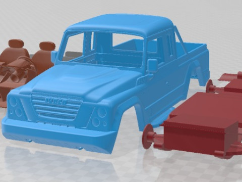 Iveco Massif Pickup 2011 Printable Car 3D Принт Модель