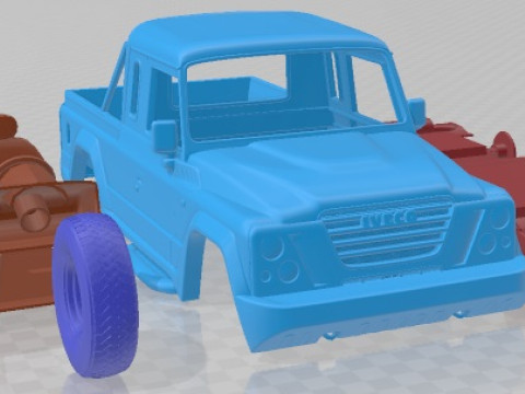 Iveco Massif Pickup 2011 Printable Car 3D प्रिंट मॉडल
