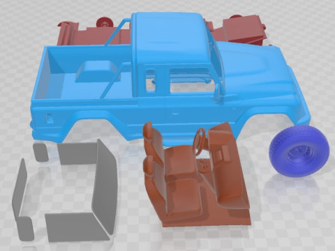 Iveco Massif Pickup 2011 Printable Car 3D प्रिंट मॉडल