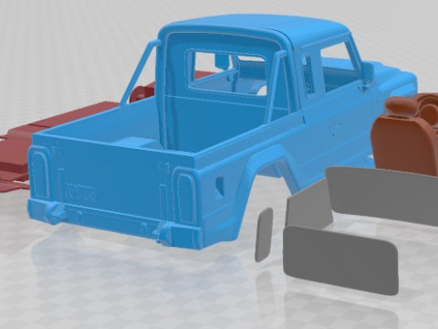 Iveco Massif Pickup 2011 Printable Car 3D प्रिंट मॉडल