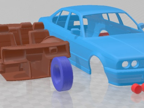 5 Series Sedan E34 1993 Printable Car 3Dプリントモデル