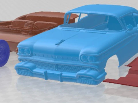 Oldsmobile 88 1958 Coupe Printable Car 3D Print Model