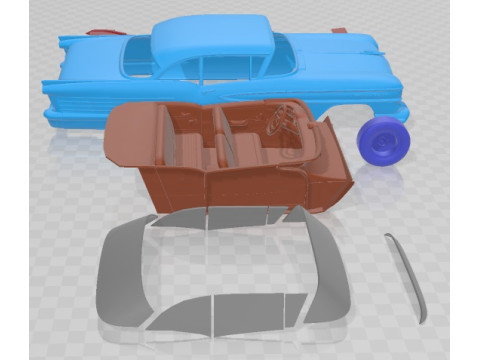 Oldsmobile 88 1958 Coupe Printable Car 3D 프린트 모델