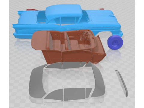 Oldsmobile 88 1958 Coupe Printable Car 3D Print Model