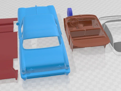 Oldsmobile 88 1958 Coupe Printable Car 3D Print Model
