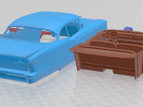 Oldsmobile 88 1958 Coupe Printable Car 3D Print Model