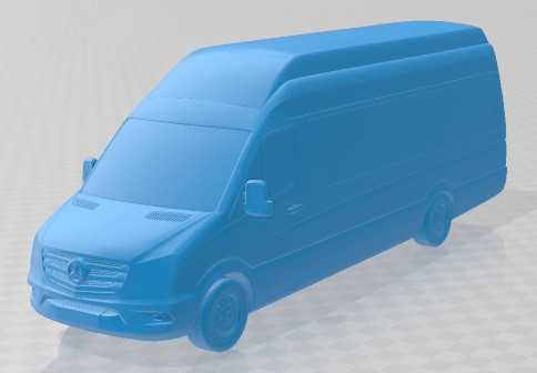 Mercedes Benz Sprinter PanelVan ELWB SHR 2016 Printable Van 3D 프린트 모델 .c4d .max .obj .3ds .fbx .stl .blend