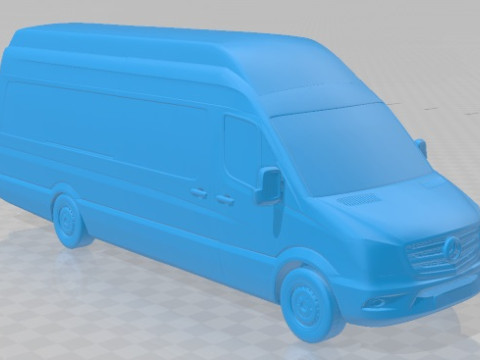 Mercedes Benz Sprinter PanelVan ELWB SHR 2016 Printable Van 3D 프린트 모델