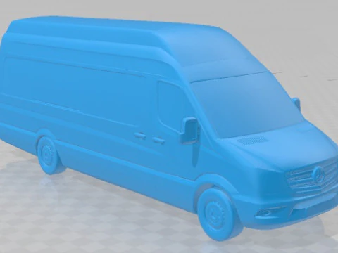Mercedes Benz Sprinter PanelVan ELWB SHR 2016 Printable Van 3D Print Model