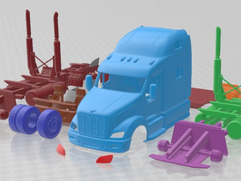 Peterbilt 587 2015 Printable Truck 3Dプリントモデル