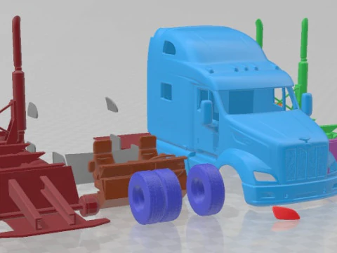 Peterbilt 587 2015 Printable Truck 3D Print Model