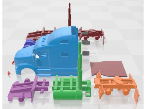 Peterbilt 587 2015 Printable Truck 3D Print Model