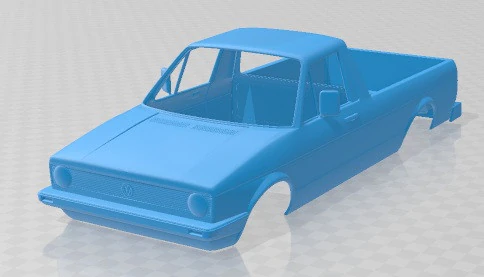 Volkswagen Caddy Type 14 1982 Printable Body Car 3D Print Model .c4d .max .obj .3ds .fbx .stl .blend
