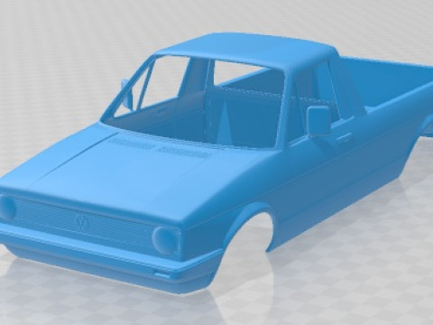 Volkswagen Caddy Type 14 1982 Printable Body Car 3D Print Model
