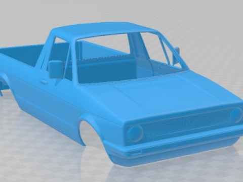 Volkswagen Caddy Type 14 1982 Printable Body Car Modelo de impresión 3D