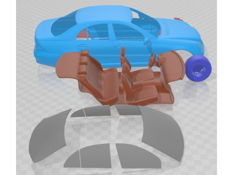 Mercedes Benz C Class W203 Sedan 2005 Printable Car 3D Принт Модель