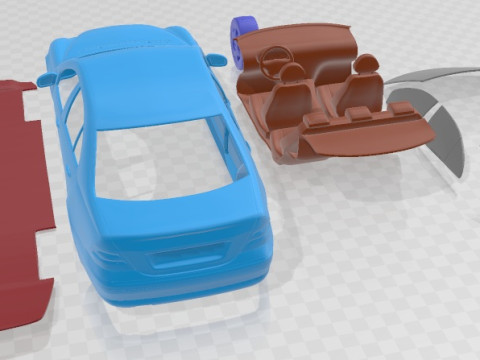 Mercedes Benz C Class W203 Sedan 2005 Printable Car 3D Принт Модель