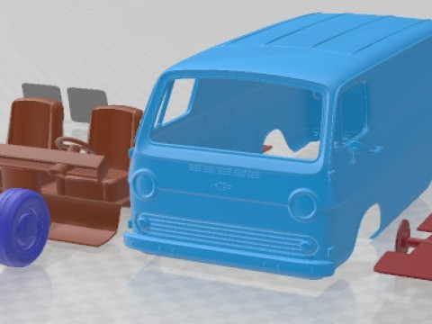 Chevrolet G10 1964 Printable Van 3Dプリントモデル