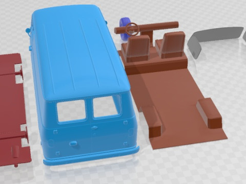 Chevrolet G10 1964 Printable Van 3Dプリントモデル