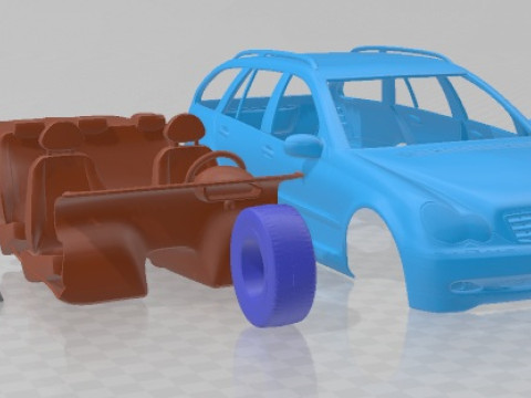 Mercedes Benz C Class W203 Estate 2005 Printable Car 3D Принт Модель