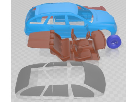 Mercedes Benz C Class W203 Estate 2005 Printable Car 3D Принт Модель