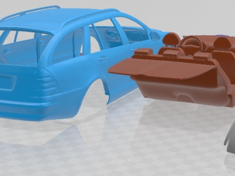 Mercedes Benz C Class W203 Estate 2005 Printable Car 3D Принт Модель