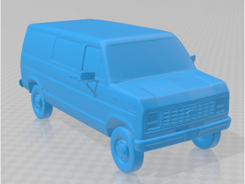 E Series Econoline Cargo Van 1986 Printable 3Dプリントモデル